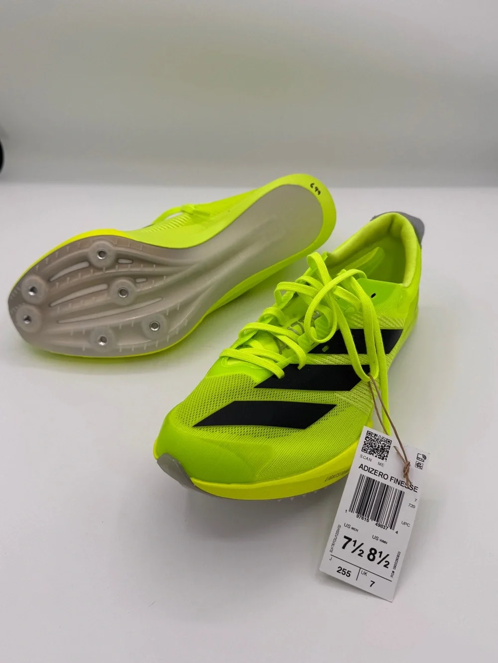 adidas Adizero Finesse IG2018 Lucid Lemon Track Spikes Men’s 7.5 NWT